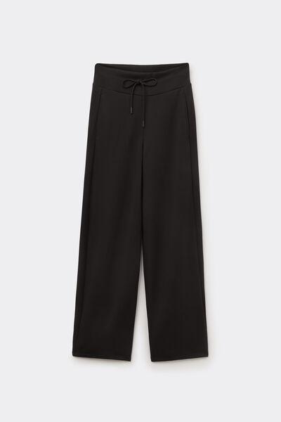 Black Superior Softness Palazzo Pants, Black, large image number 4