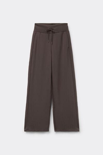 Brown Superior Softness Palazzo Pants, 5701_495Z, large image number 4