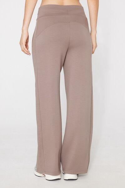 Brown Superior Softness Palazzo Pants, 5701_530Z, medium