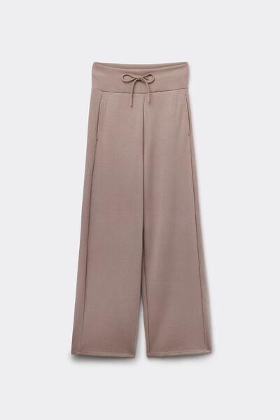 Brown Superior Softness Palazzo Pants, 5701_530Z, large image number 4