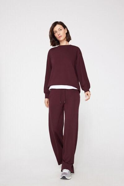 Brown Superior Softness Palazzo Pants, 5701_581Z, large image number 0