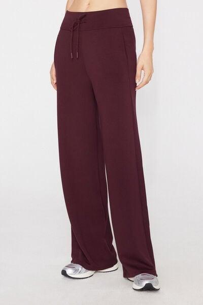 Brown Superior Softness Palazzo Pants, 5701_581Z, medium