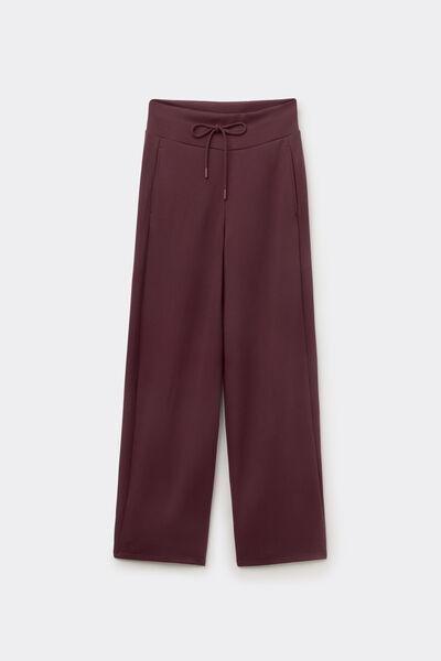 Brown Superior Softness Palazzo Pants, 5701_581Z, large image number 4