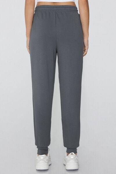 Grey Soft Touch Viscose Fleece Joggers, , large image number 2