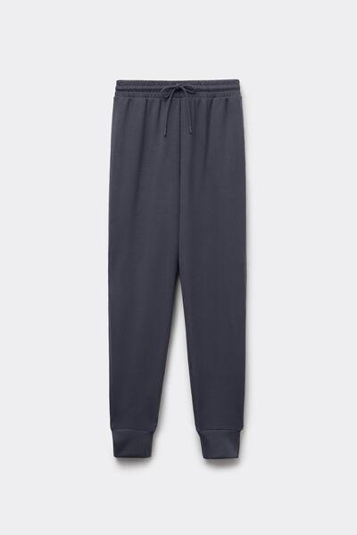 Grey Soft Touch Viscose Fleece Joggers, , large image number 4