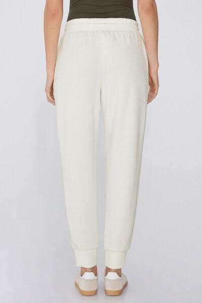 White Soft Touch Fleece Joggers, , large image number 2