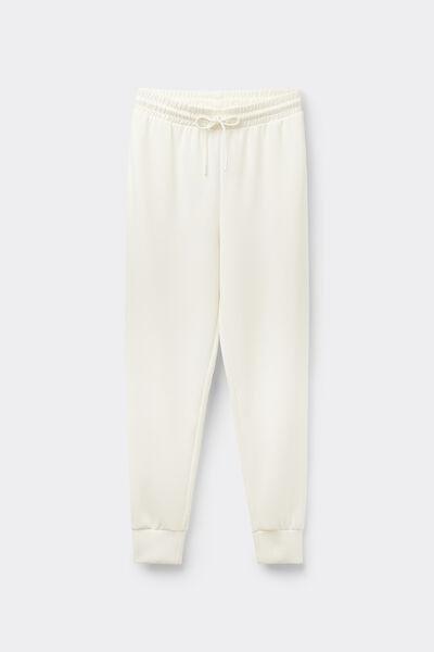 White Soft Touch Fleece Joggers, , large image number 4