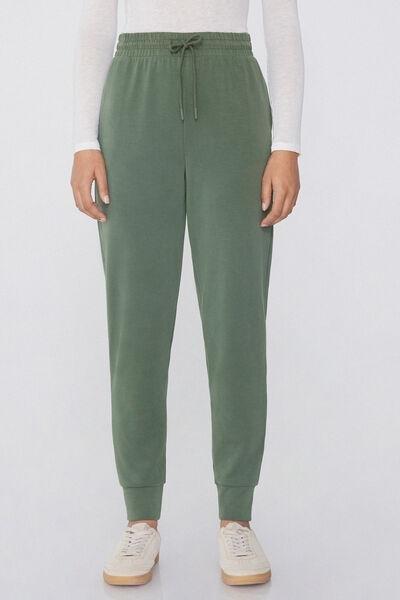 Green Soft Touch Jogger Pants, , large image number 0