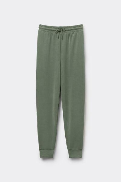 Green Soft Touch Viscose Fleece Joggers, 5701_920W, large image number 4