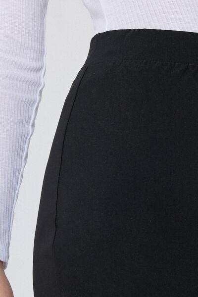 Black Canvas Cigarette Trousers, , large image number 3