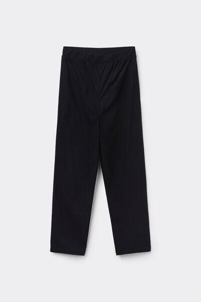 Black Canvas Cigarette Trousers, Black, large image number 4