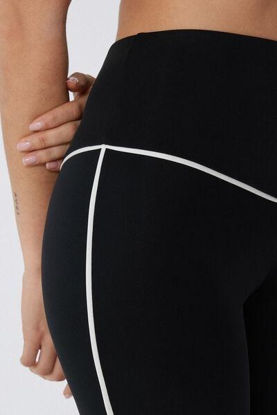 Black Flared Microfibre Trousers, , large image number 3