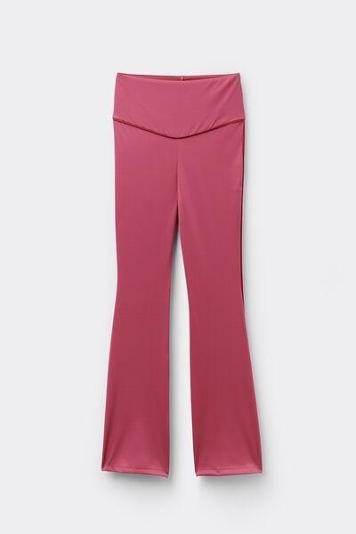 Purple Flared Microfibre Trousers, , large image number 4