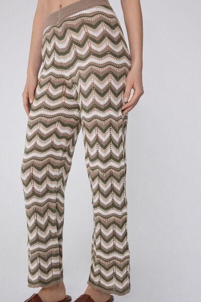 Multicolour Long Crochet Pants, , large image number 3