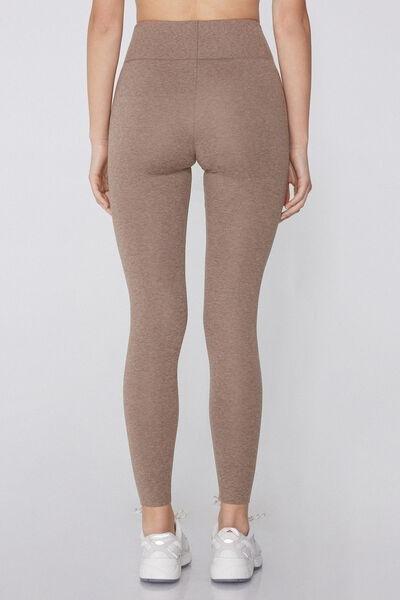 Cream Silk Touch Soft-Fabric Leggings, 5701_924Y, large image number 2