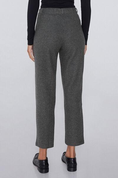 Grey Long Cigarette Fabric Pants, 5701_926Y, large image number 1