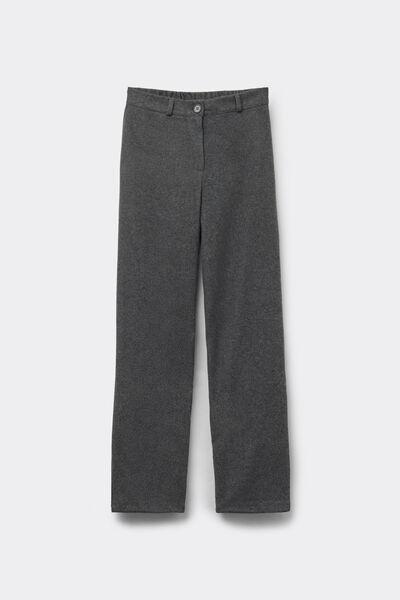 Grey Long Cigarette Fabric Pants, 5701_926Y, large image number 3