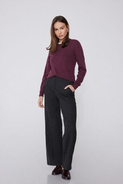 Grey Palace Fabric Cotton Pants, 5701_926Y, large image number 0