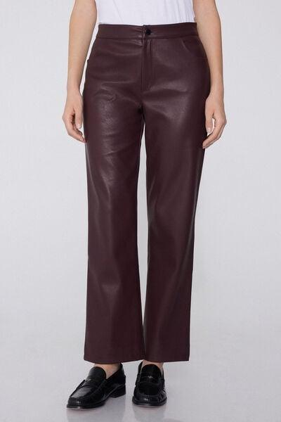 Violet Cigarette Effect Coated Pants, , medium