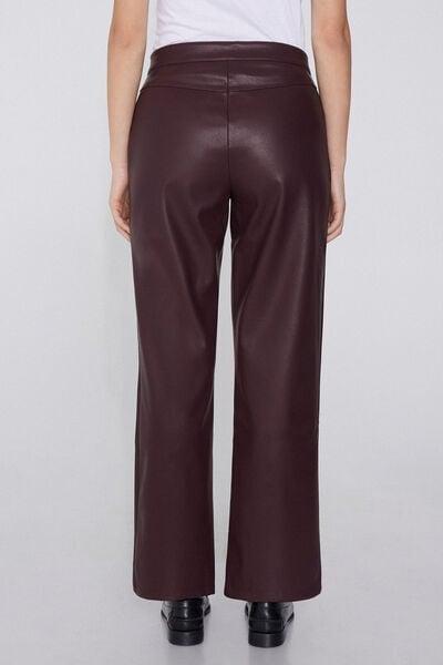 Violet Cigarette Effect Coated Pants, , large image number 2