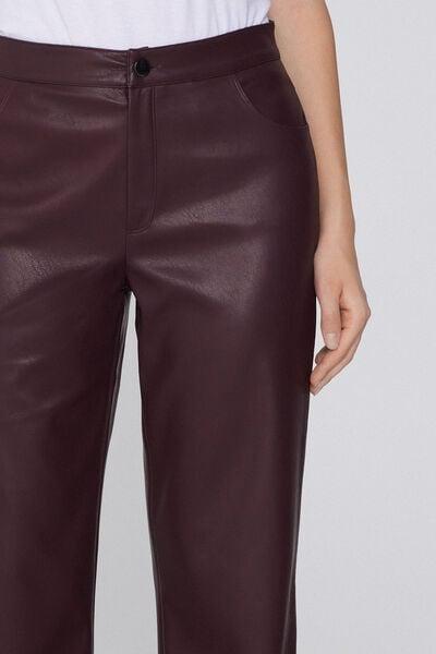 Violet Cigarette Effect Coated Pants, , large image number 3