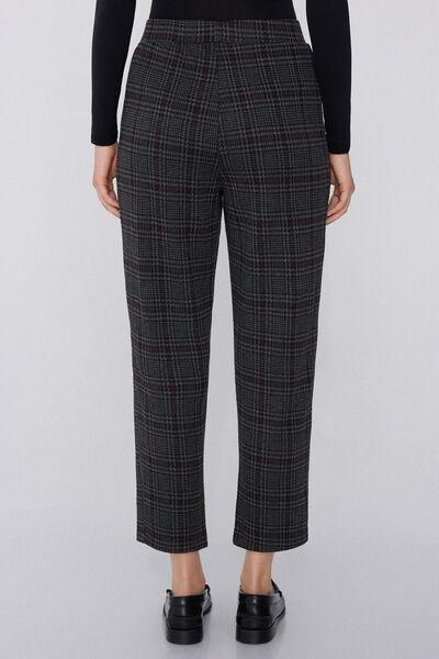 Grey Check-Print Pants, 5701_943Y, large image number 2