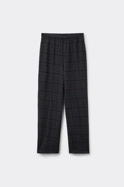 Grey Check-Print Pants, 5701_943Y, large image number 3