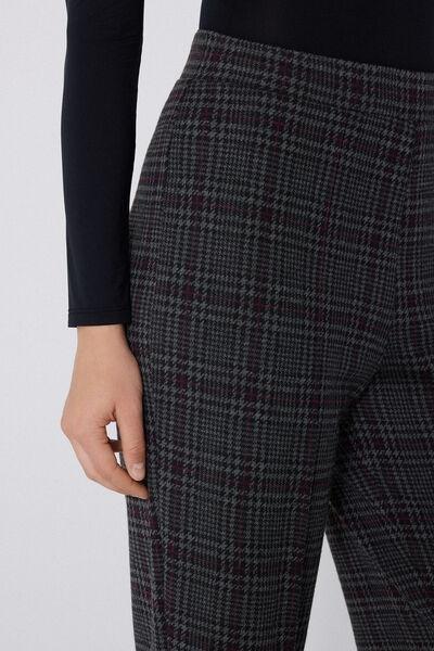 Grey Check-Print Pants, 5701_943Y, large image number 3