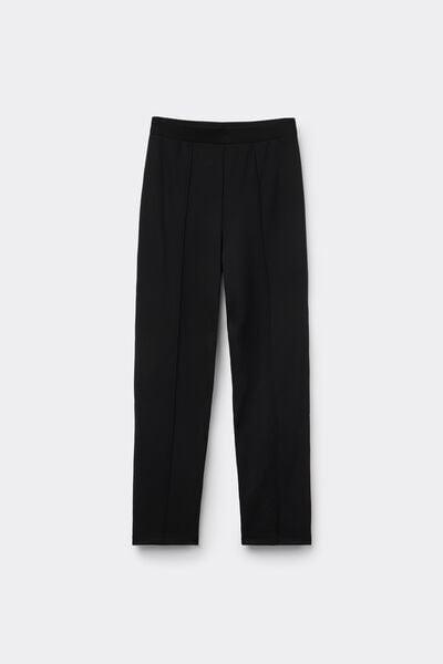 Black Straight Fit Pants, Black, large image number 4