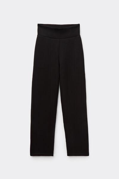 Black Ultrasoft Touch Fleece Trousers, Black, large image number 3