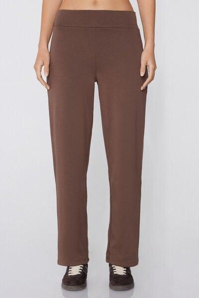 Brown Ultrasoft Touch Fleece Trousers, 5701_163Z, large image number 0