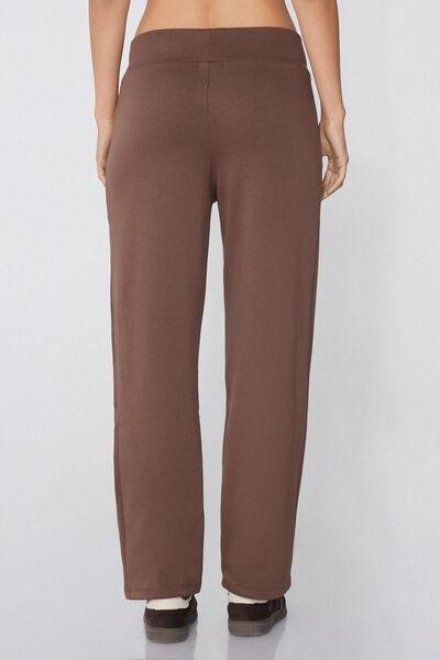 Brown Ultrasoft Touch Fleece Trousers, 5701_163Z, large image number 2