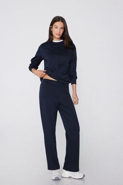 Navy Ultrasoft Touch Fleece Trousers, Absolute Blue, large image number 1