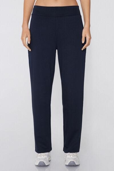 Navy Ultrasoft Touch Fleece Trousers, Absolute Blue, large image number 1