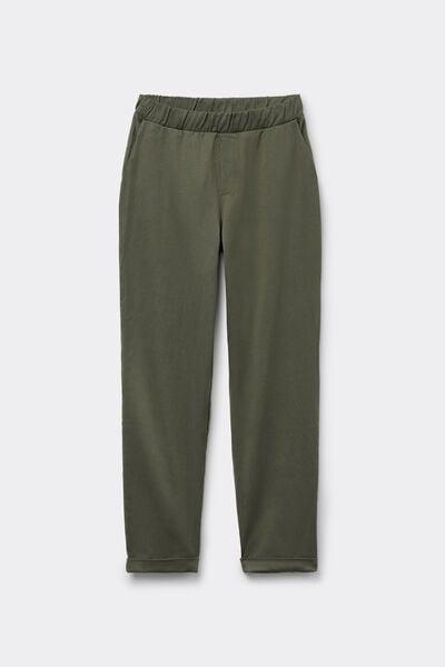 Green Gabardine Cigarette Trousers, 5701_223Z, large image number 4