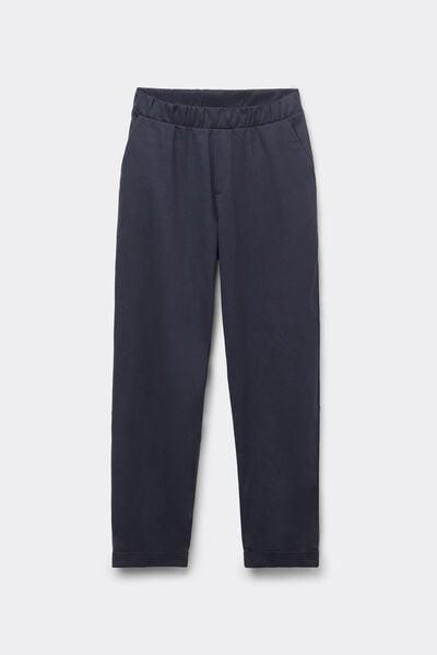 Navy Gabardine Cigarette Trousers, Absolute Blue, large image number 4