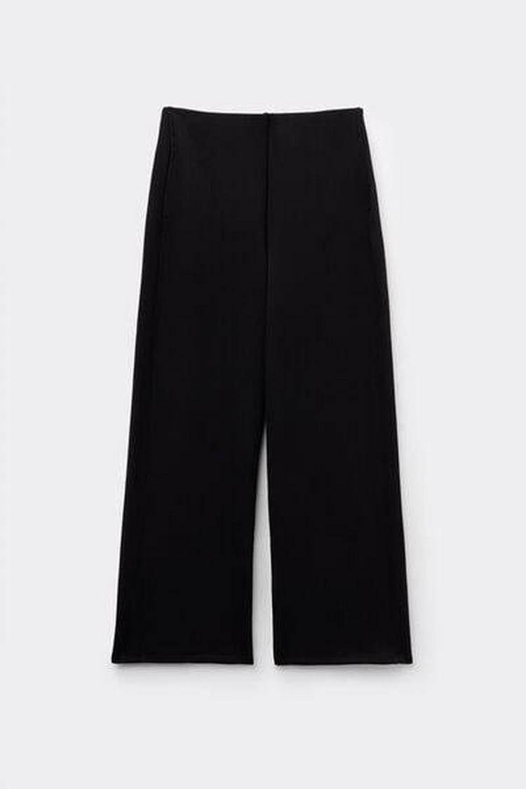 Tezenis Black Therm Touch Wide Leg Viscose Pants