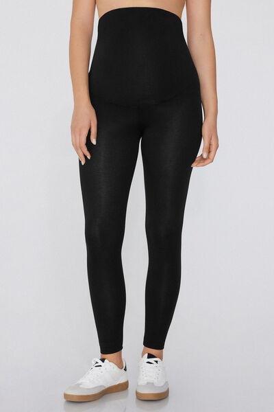 Black Maternity Stretch Leggings, , medium