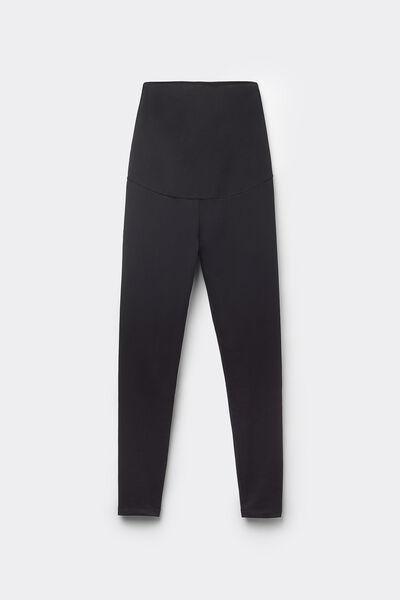 Black Maternity Thermal Cotton Leggings, , large image number 4