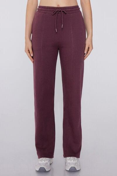 Violet Palazzo Cotton Sweatpants, 5701_728Y, large image number 1