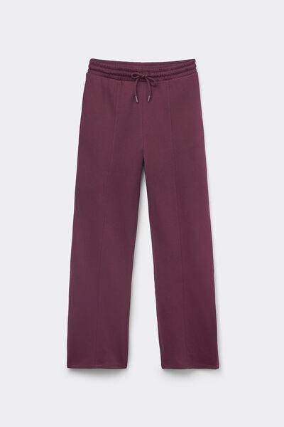 Violet Palazzo Cotton Sweatpants, 5701_728Y, large image number 4
