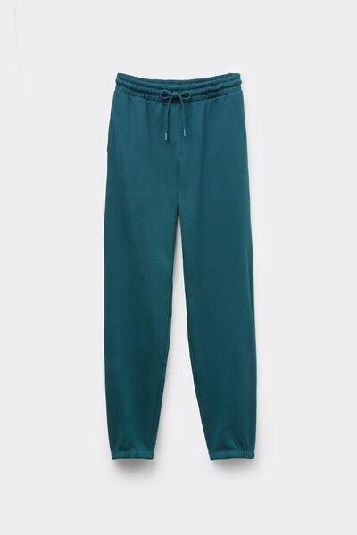 Green Thick Fleece 100% Cotton Joggers, 5701_727Y, large image number 3