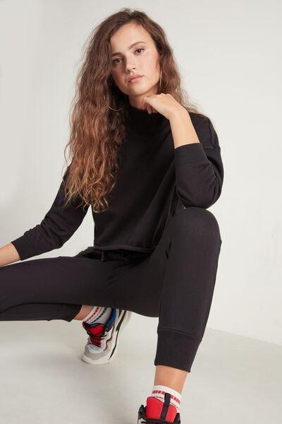 Black Long Sleeve Jumper, , medium