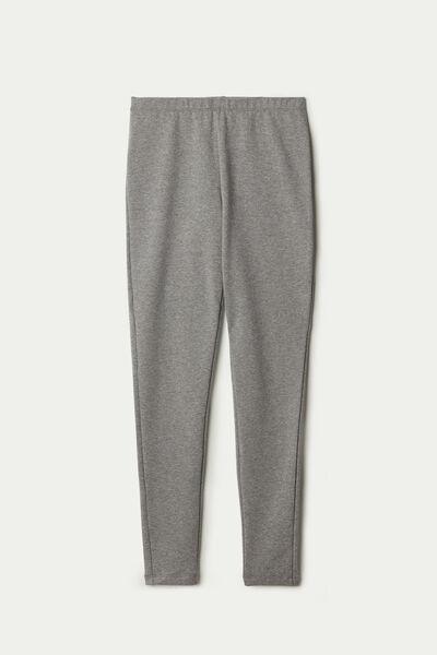 Grey Thermal Cotton Leggings, , large image number 4