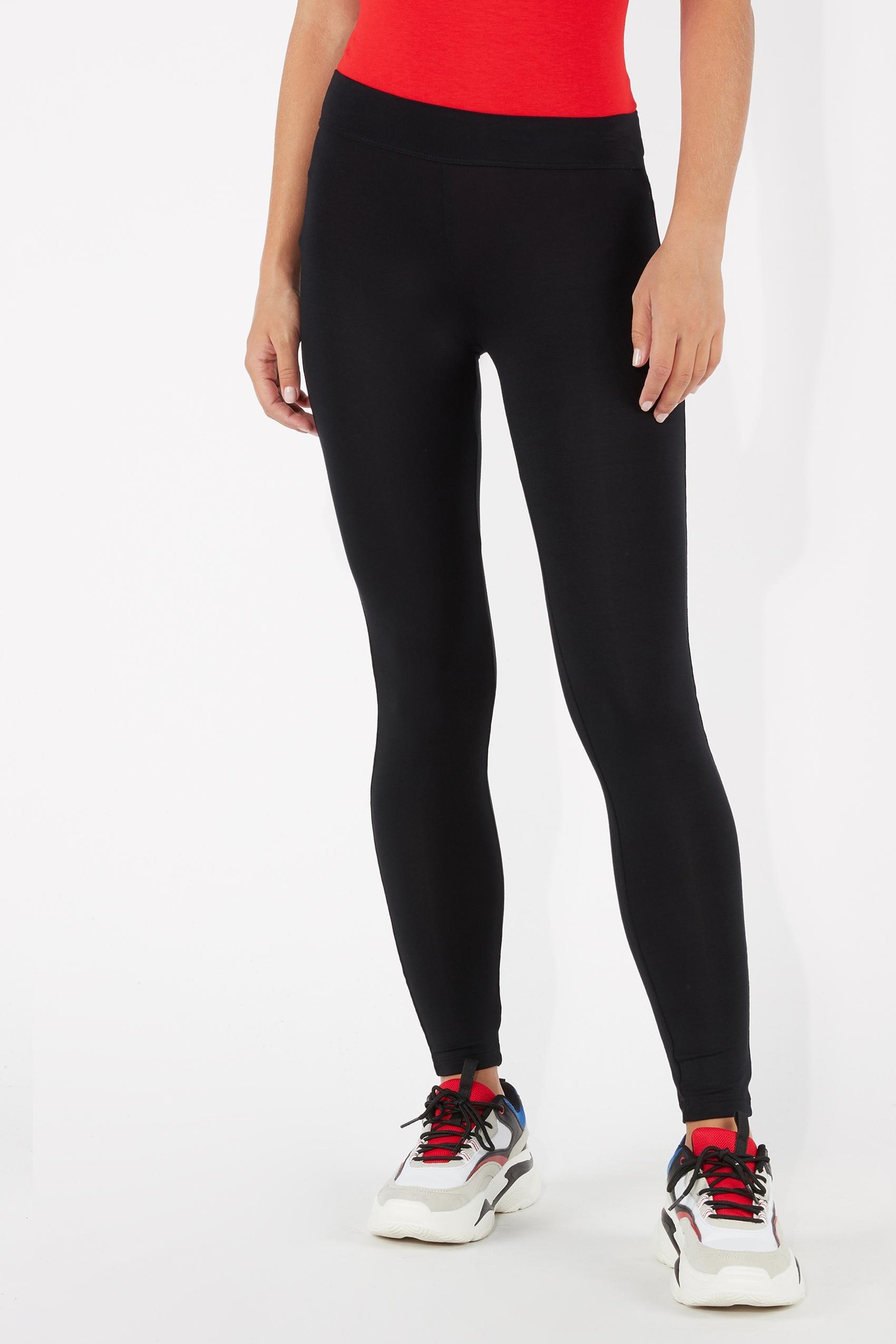 Black Plain Leggings, , large image number 1