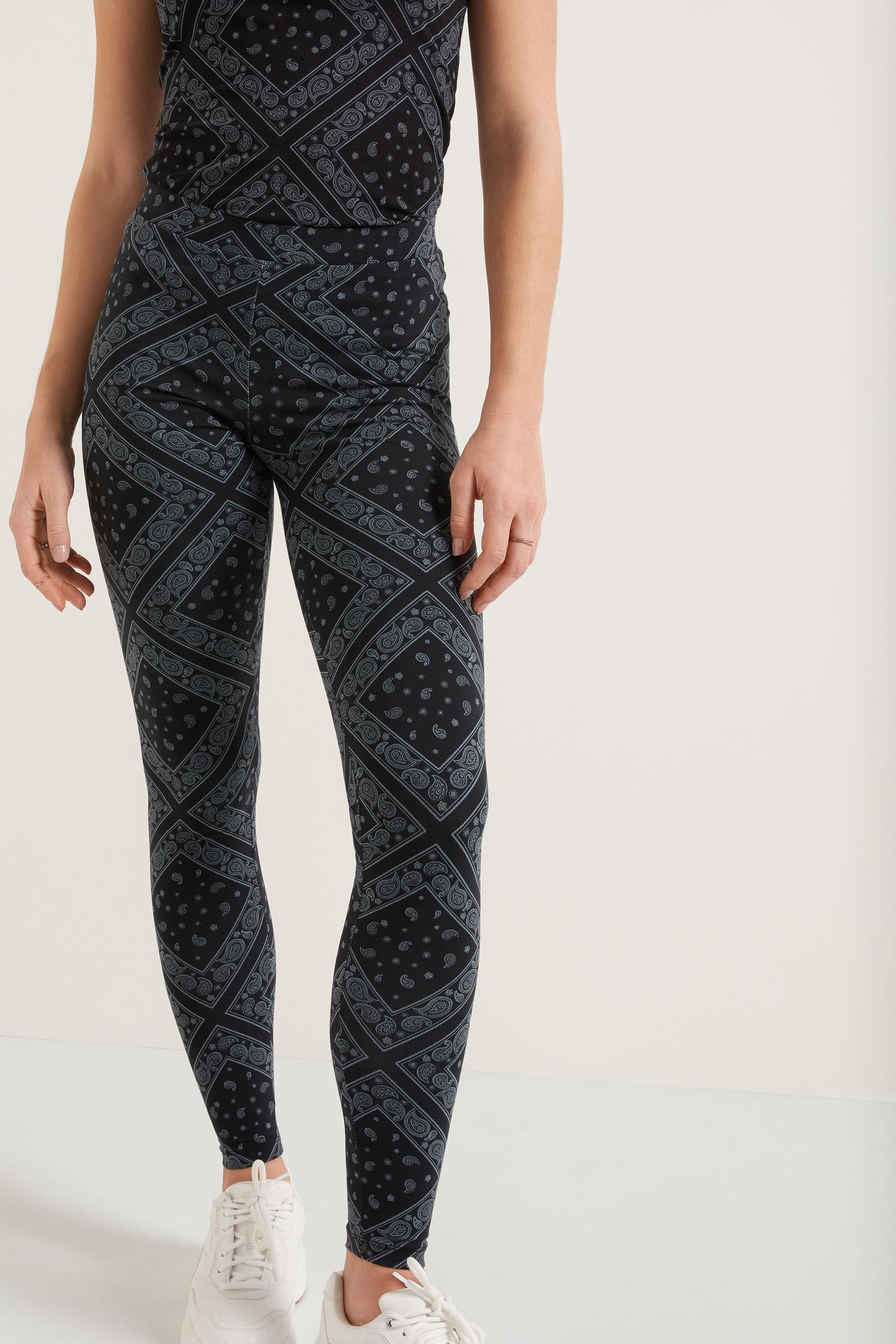 Multicolour Bandana Print Cotton Leggings, , large image number 0