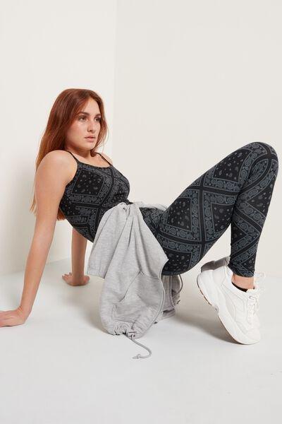 Multicolour Bandana Print Cotton Leggings, , large image number 1