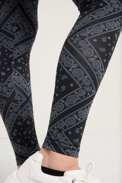 Multicolour Bandana Print Cotton Leggings, , large image number 3