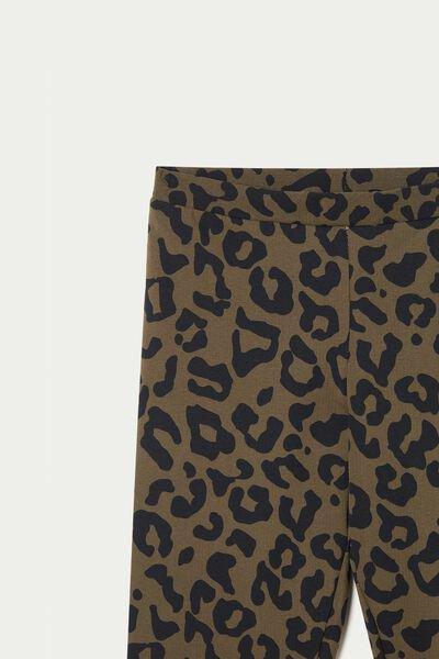 طماق من القطن بطبعة حيوان أسود وأخضر كاكي, , large image number 2