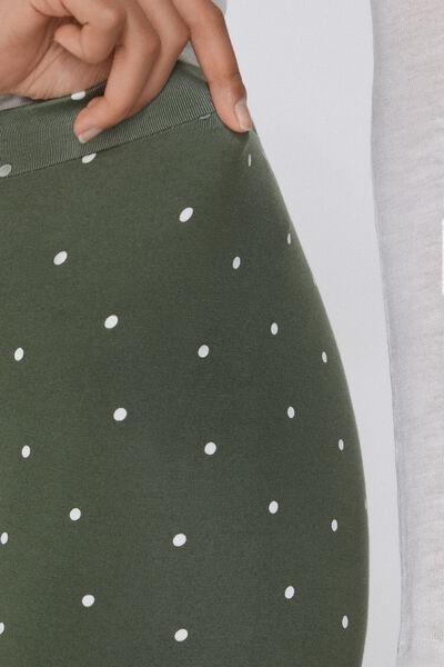 Green Printed Leggings, , large image number 3
